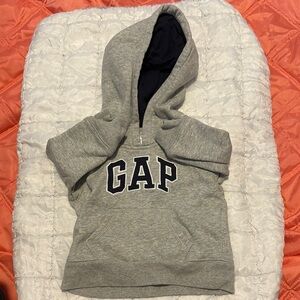 GAP Toddler Hoodie in Black and Cream
